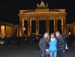 Silvia, Olivia, and I in front of the Brandenburger Tor.