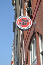 Mac Bike, where we rented bikes in Amsterdam.