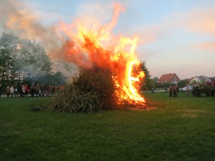 This is called an Easter fire. Driving through the countryside, they were all over. It's a tradition to have massive bonfires during Easter weekend, pretty cool.