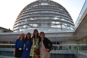 Anne, me, Livia, and Morgan at the Reichstag!